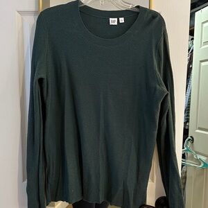 GAP Women's Dark Green Crew Neck Sweater